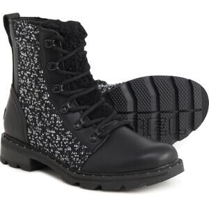 Sorel Women's Black Lennox Lace Cozy Winter Boots Size 6 NEW